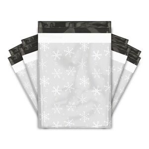 Snowflake 10x13” Winter Designer Poly Mailers